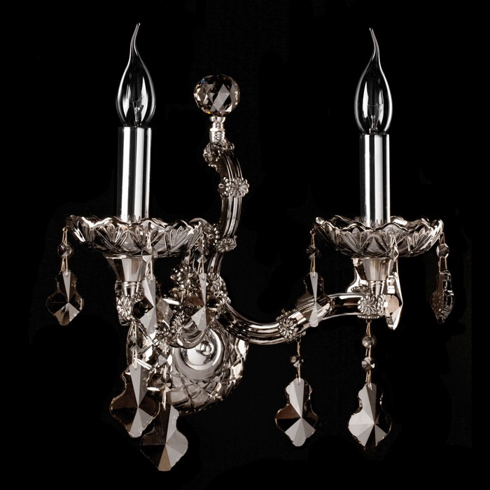 Бра "Дориана" 2x60W E14 хром 28x40x28см