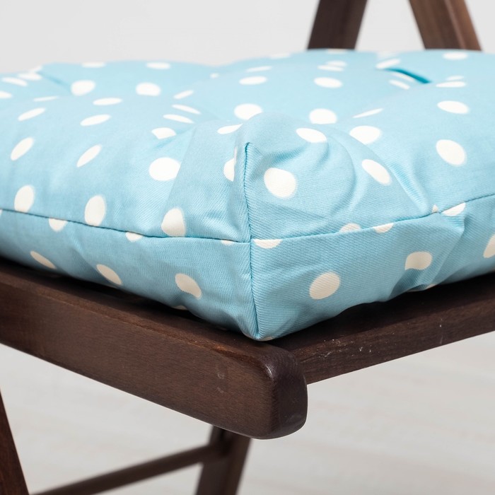 Подушка на стул набивная 05-810 40х40х8 см репс хл.100%, ПЭ 100%