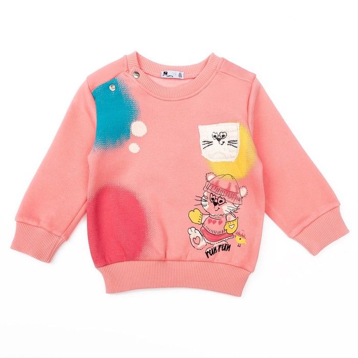 Джемпер для девочки, рост 86 см, цвет персиковый LR17-0276_М