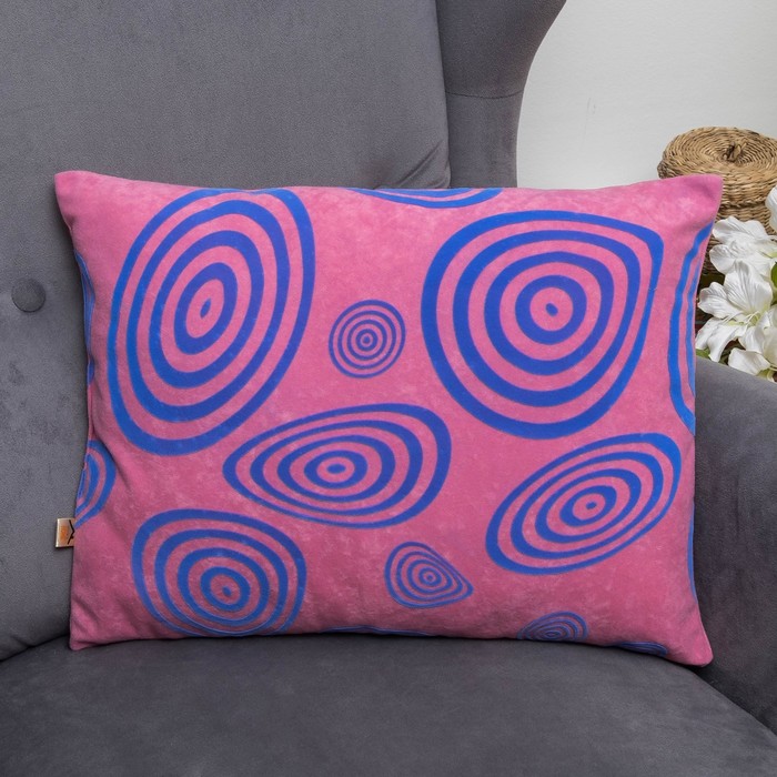 Подушка декоративная 04-981 MOJO ILLUSION ворсовая 47х37х15 см, флок, ПЭ, ПЭ 100%