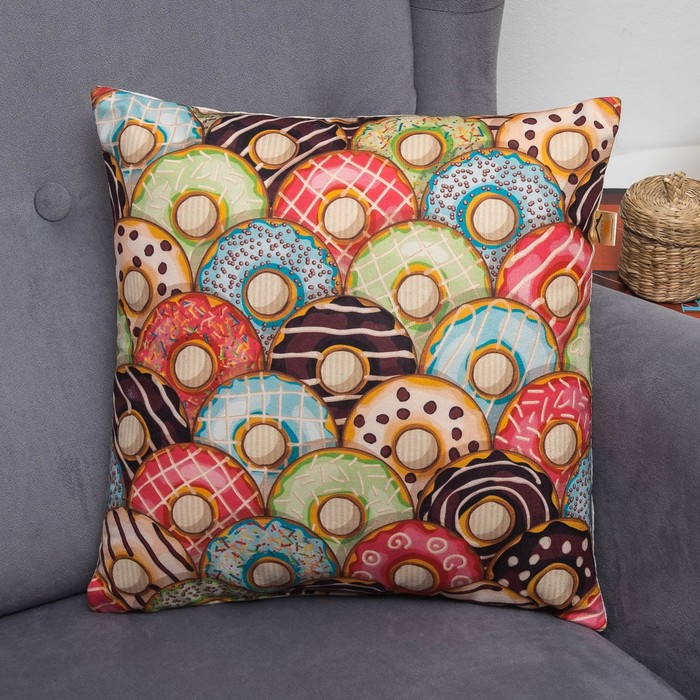 Подушка декоративная 06-534 35х35х15 см, сублимация велюр, ПЭ 100%