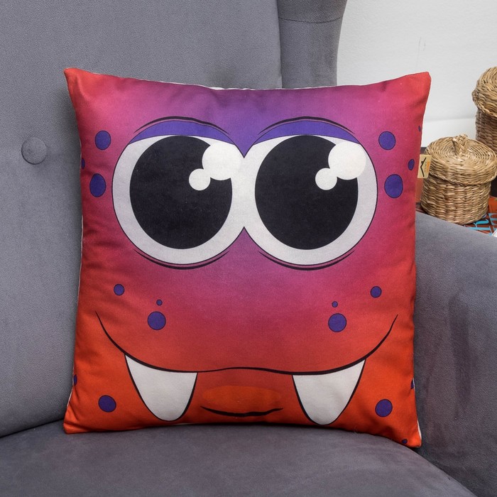 Подушка декоративная 07-319 35х35х15 см, сублимация велюр, ПЭ 100%