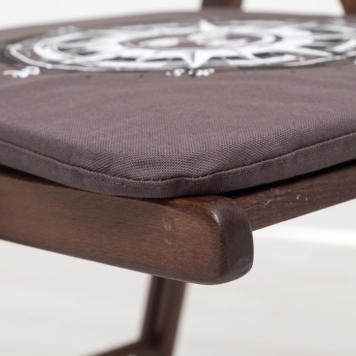 Подушка на стул Стороны света, 41х26х41 см, репс хл 100%, ппу