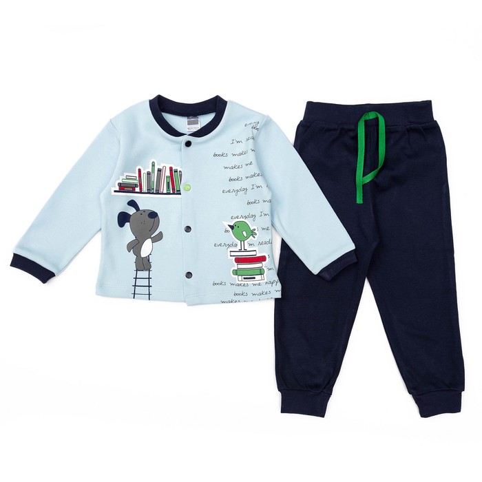 Комплект для мальчика, рост 68 см, цвет голубой 7450-1_М