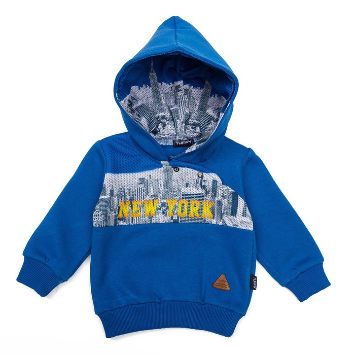 Джемпер для мальчика с капюшоном, рост 98 см, цвет синий G17-0576