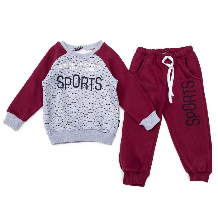 Комплект для мальчика, рост 92 см, цвет бордовый TFB17-0864_М