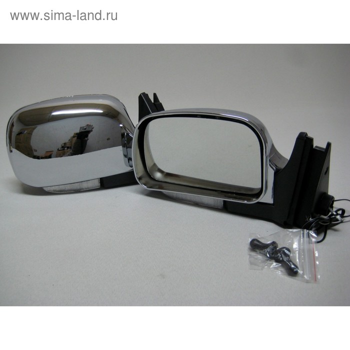 Зеркало боковое с регулировкой 3291-07, ВАЗ 2107, хром, 2 шт.