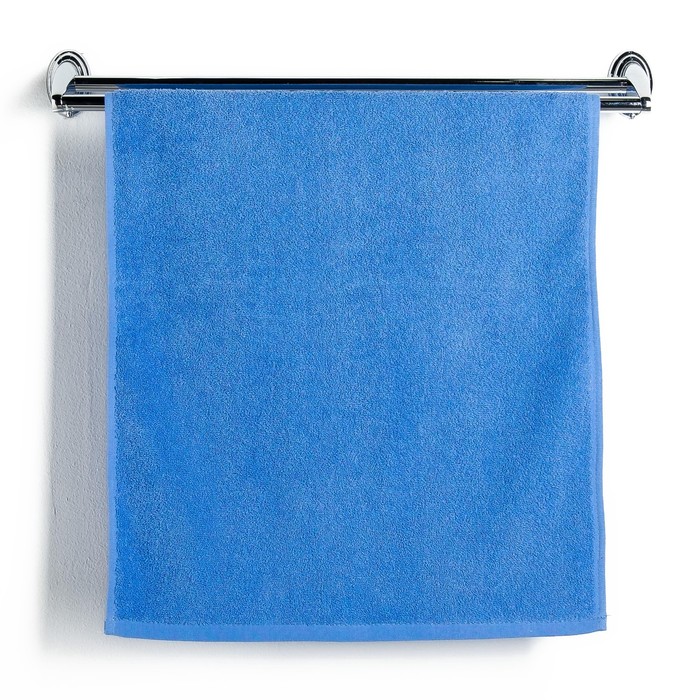 Полотенце махровое гладкокрашеное 70х140 см, 400 г/м2,голубой , 100% хлопок