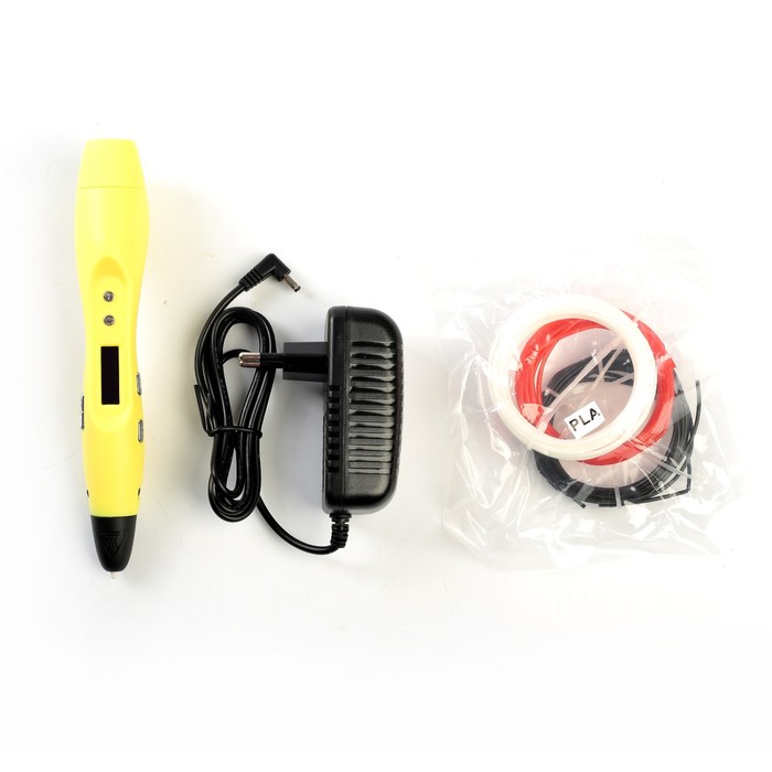 3D-ручка Funtastique ONE FP001A, ABS и PLA, с дисплеем, желтый (+ пластик, 3 цвета)
