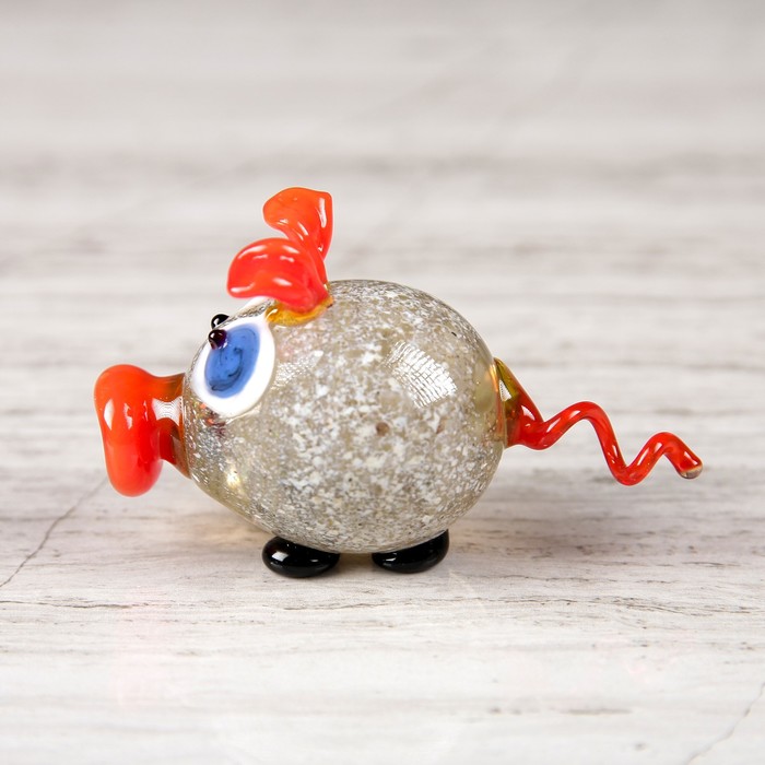 Сувенир из стекла миди "Свинка", микс, 7 х 3 х 4 см