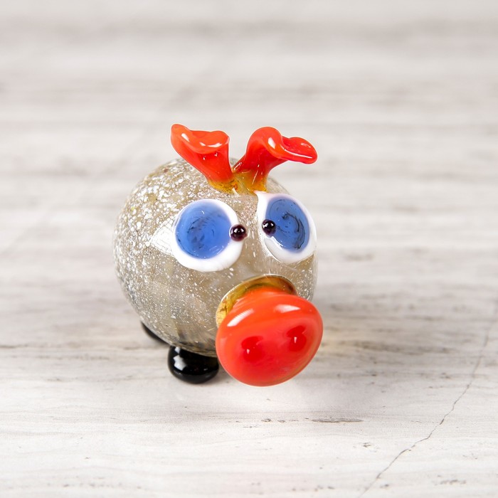 Сувенир из стекла миди "Свинка", микс, 7 х 3 х 4 см