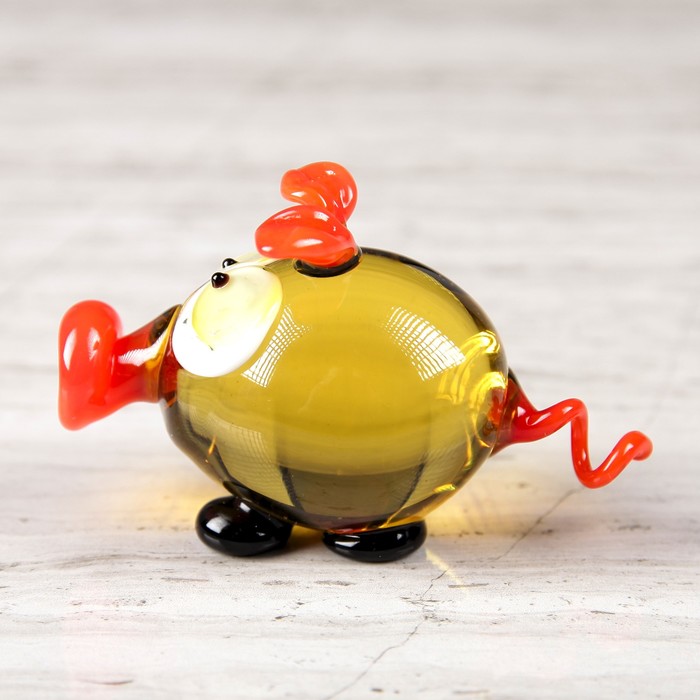 Сувенир из стекла миди "Свинка", микс, 7 х 3 х 4 см