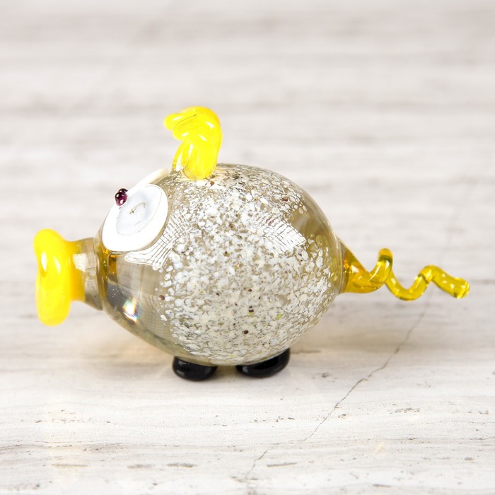 Сувенир из стекла миди "Свинка", микс, 7 х 3 х 4 см