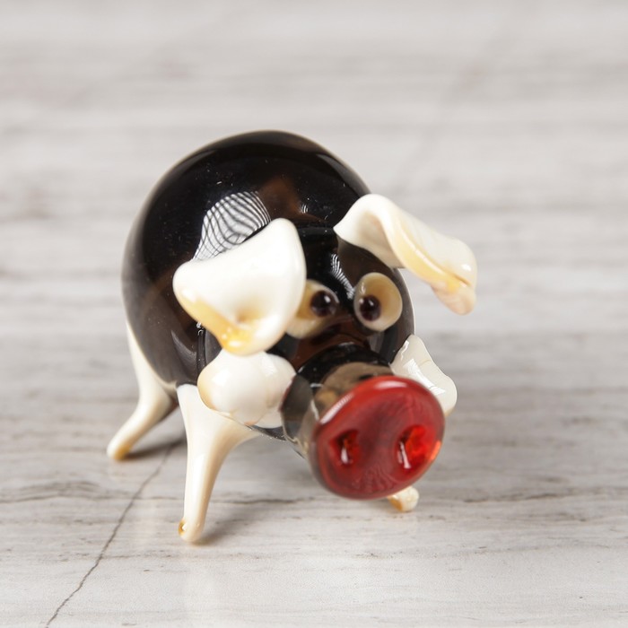 Сувенир из стекла миди "Свинка", микс, 7 х 3 х 3 см