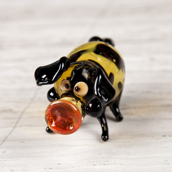 Сувенир из стекла миди "Свинка", микс, 7 х 3 х 3 см