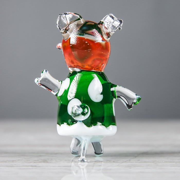 Сувенир из стекла средняя "Свинка", микс, 4 х 4 х 8 см