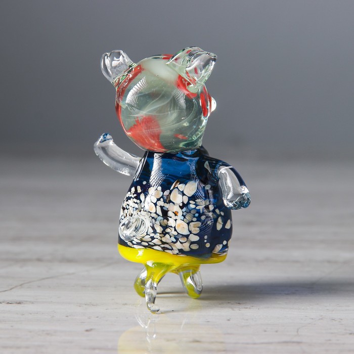 Сувенир из стекла средняя "Свинка", микс, 4 х 4 х 8 см