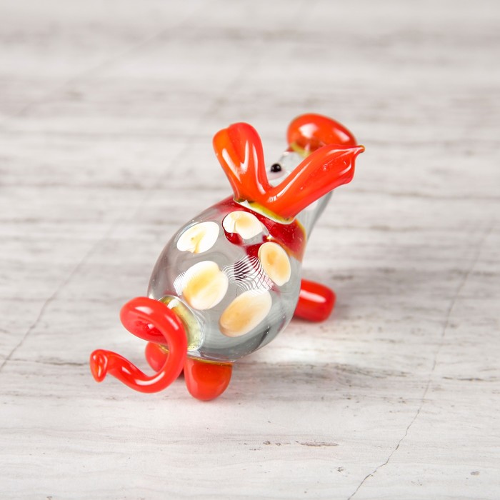 Сувенир из стекла средняя "Свинка", микс, 8 х 3 х 4 см