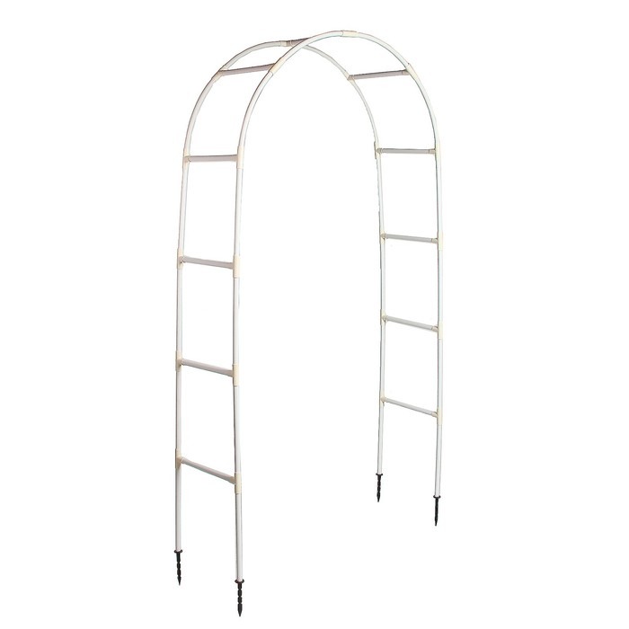 Арка садовая, разборная, 200 х 100 х 40 см, пластик, белая