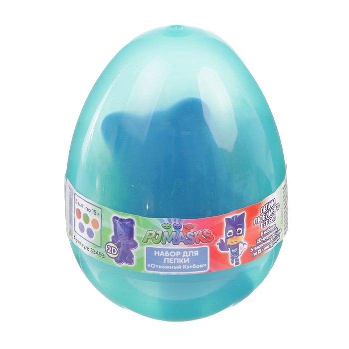 Набор для лепки "Отважный Кэтбой",PJ Masks, пластиковое яйцо 33493