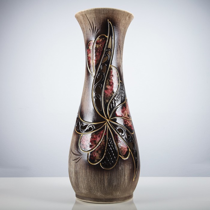 Ваза напольная "Осень" абстракция, резка