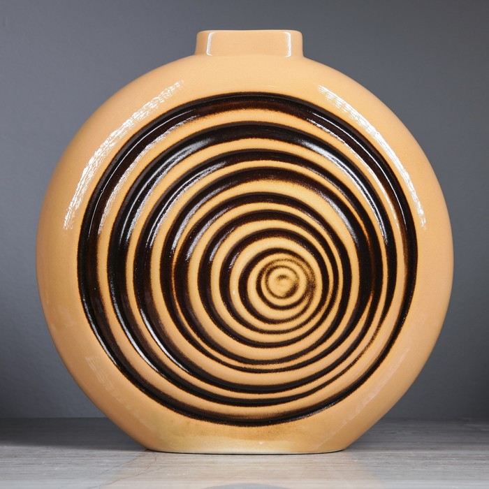 Ваза "Вейв" бежевая МИКС