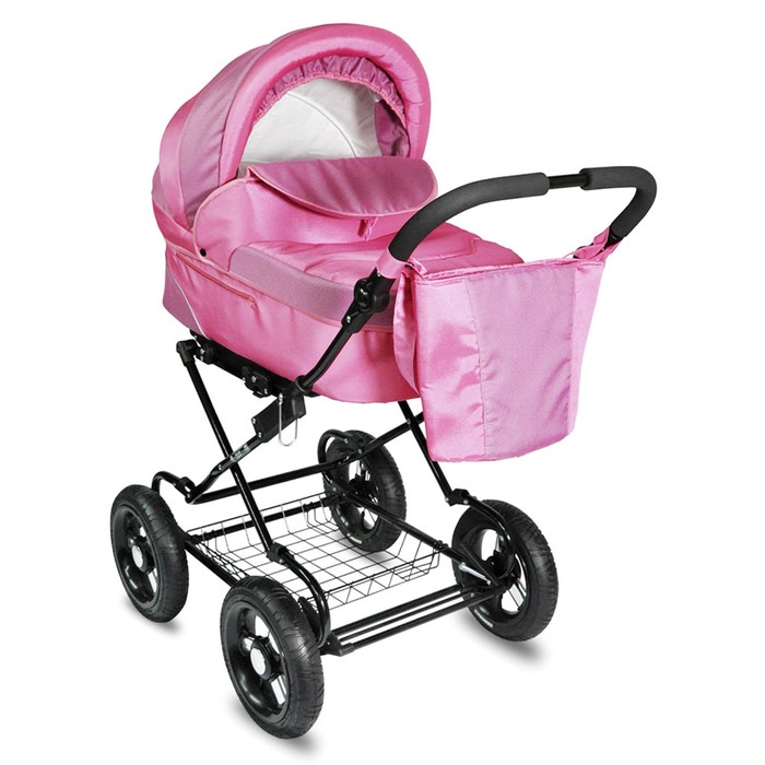 Коляска детская классическая «Лира», цвет розовый