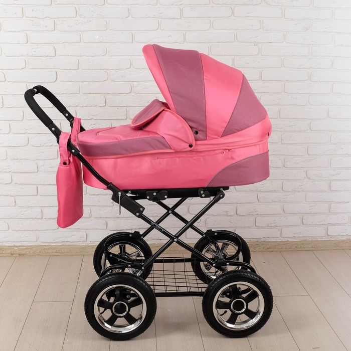 Коляска детская классическая «Лира», цвет розовый