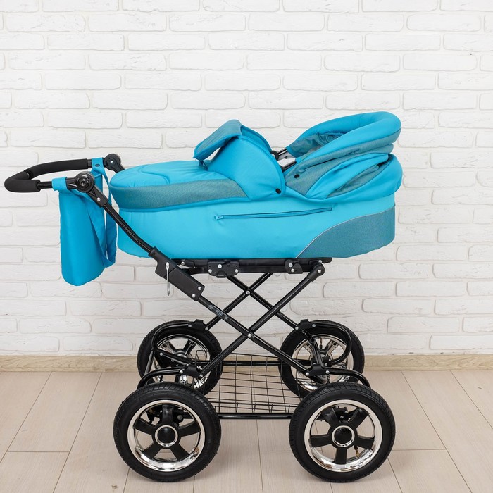 Коляска детская классическая «Лира», цвет бирюзовый