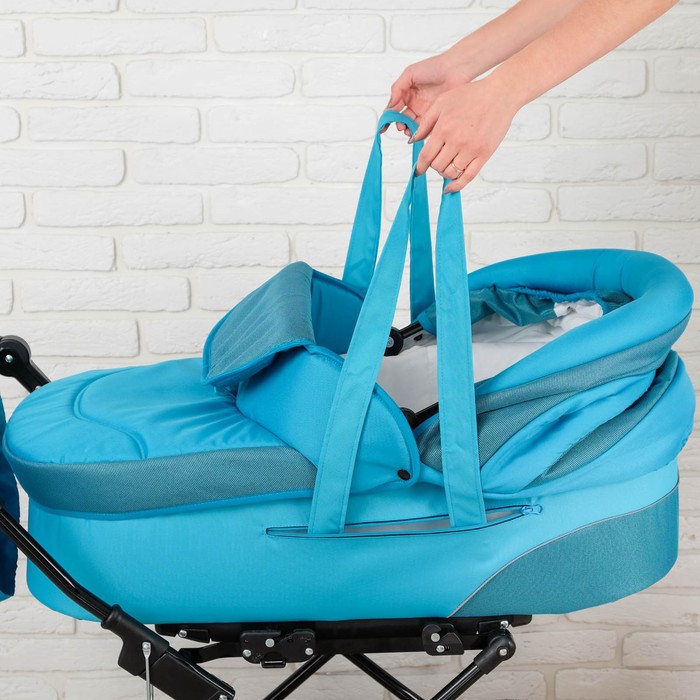Коляска детская классическая «Лира», цвет бирюзовый