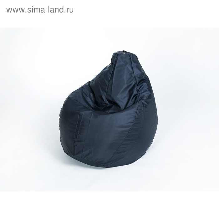 фото Кресло-мешок "груша" средняя, ширина 75 см, высота 120 см, цвет сине-чёрный, плащёвка wowpuff