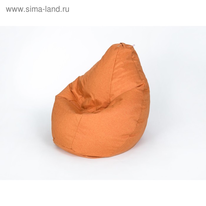Кресло - мешок «Груша», малая, ширина 60 см, высота 85 см, цвет оранжевый, рогожка