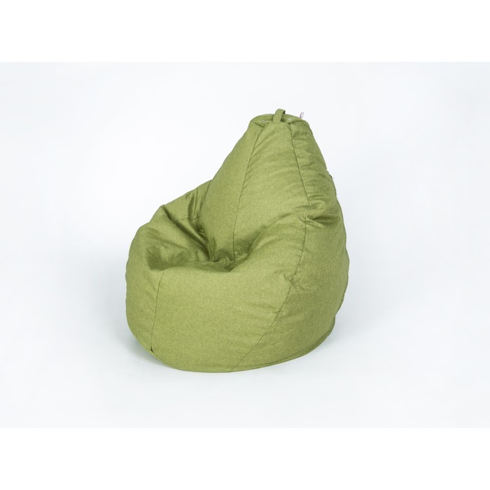 Кресло-мешок "Груша" большая, ширина 90 см, высота 135 см, оливковый, рогожка