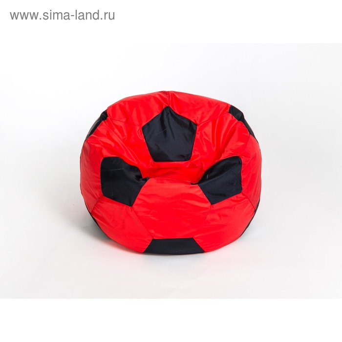 Кресло-мешок «Мяч» малый, диаметр 70 см, цвет красно-чёрный, плащёвка
