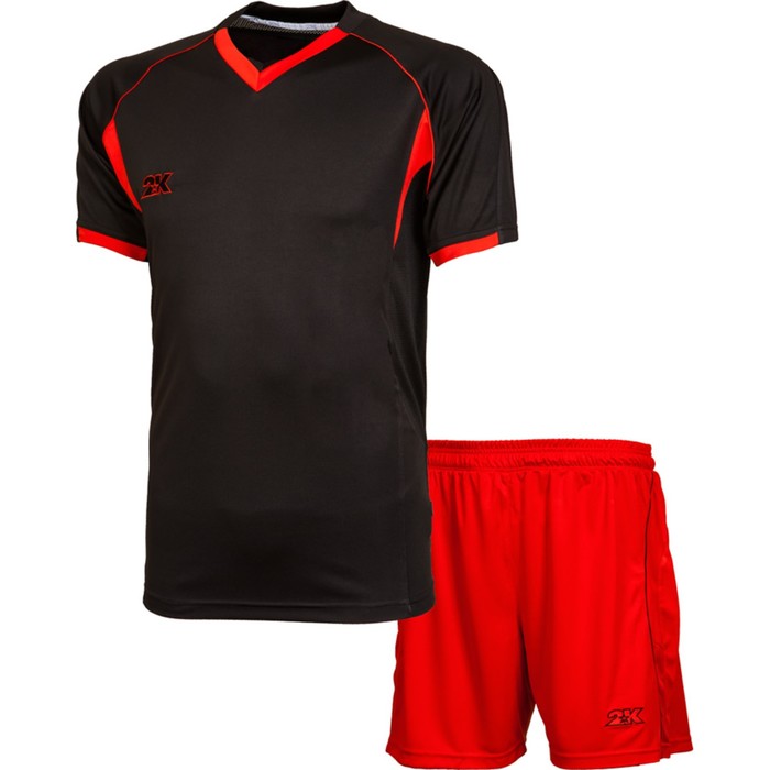 Комплект футбольной формы 2K Sport Agio, black/red, размер XXL