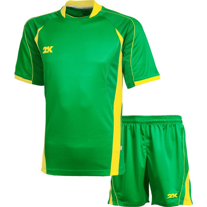 Комплект футбольной формы 2K Sport Forte, green/green/yellow, размер XXXL