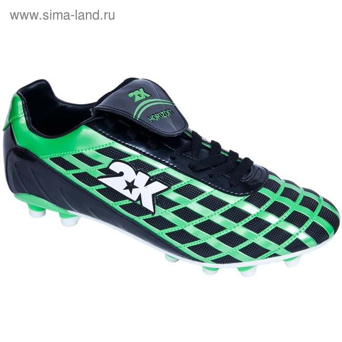 фото Футбольные бутсы 2k sport horizon (13 шипов), green/black, размер 45 2к