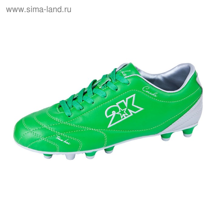 фото Футбольные бутсы 2k sport corado (13 шипов), green/silver, размер 45 2к