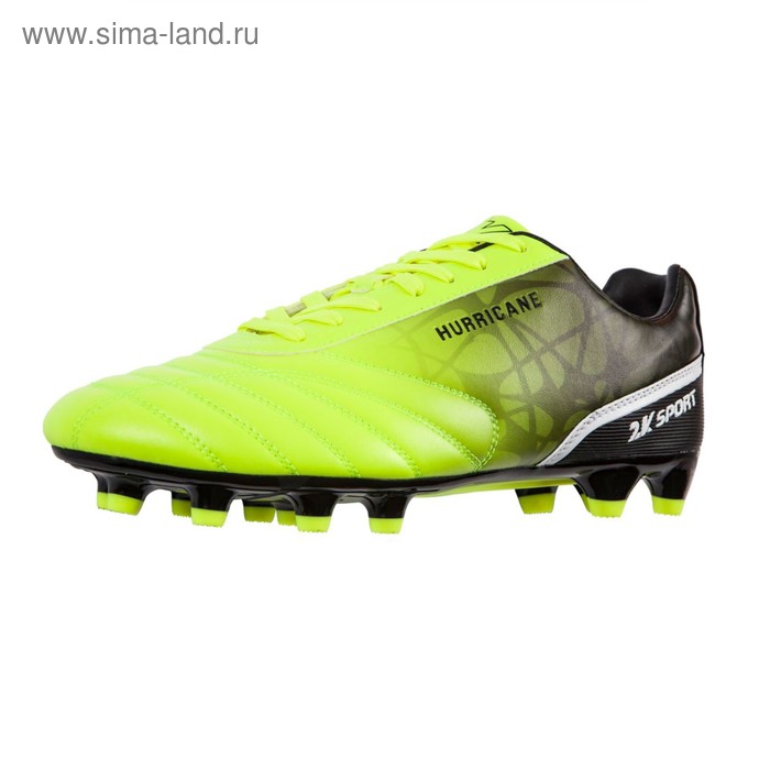 фото Футбольные бутсы 2k sport hurricane fg, lime/black, размер 41 2к