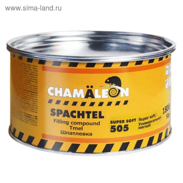 Шпатлевка CHAMAELEON, универсальная, мягкая (отвердитель в комплекте), 1,85 кг шпатлевка для пластиков chamaeleon отвердитель в комплекте 1 кг