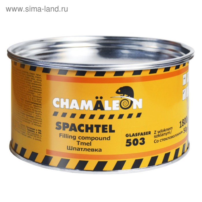 Шпатлевка CHAMAELEON, со стекловолокном (отвердитель в комплекте), 1,85 кг шпатлевка chamaeleon со стекловолокном отвердитель 250г
