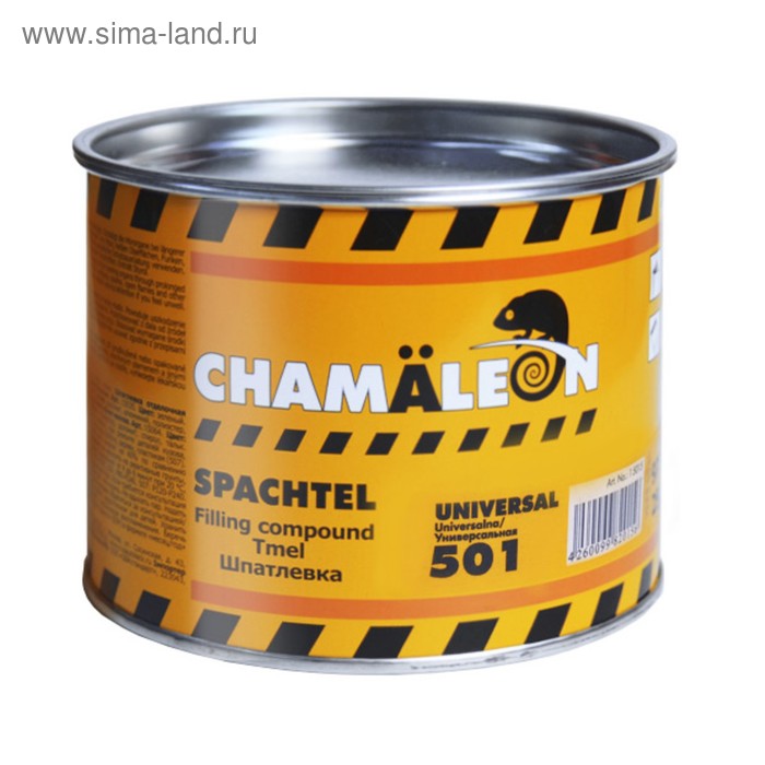 Шпатлевка CHAMAELEON, универсальная, среднезернистая (отвердитель в комплекте), 1 кг шпатлевка для пластиков chamaeleon отвердитель в комплекте 1 кг