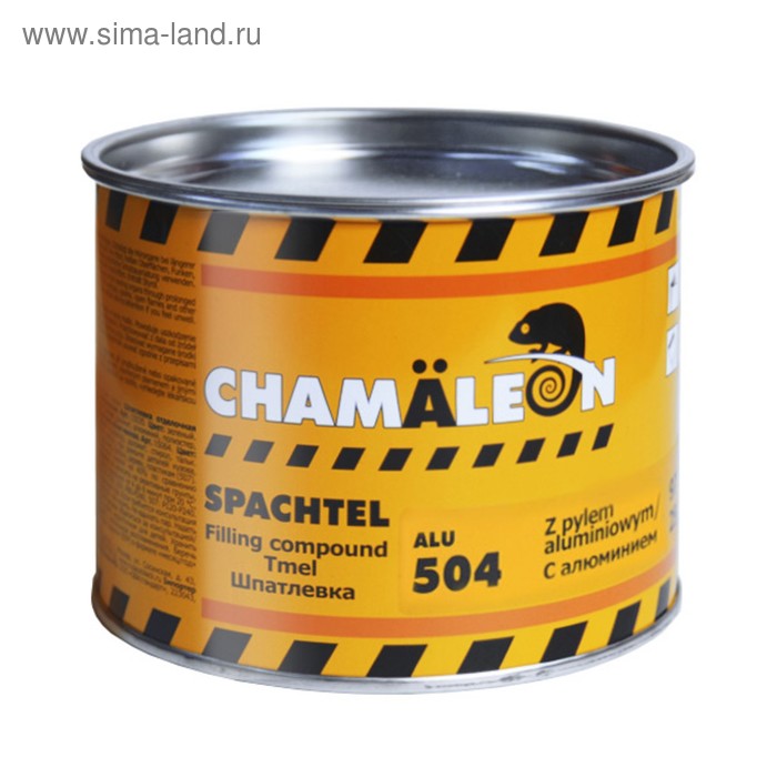 Шпатлевка CHAMAELEON, с алюминием (отвердитель в комплекте), 1 кг смола chamaeleon полиэфирная 1 кг отвердитель