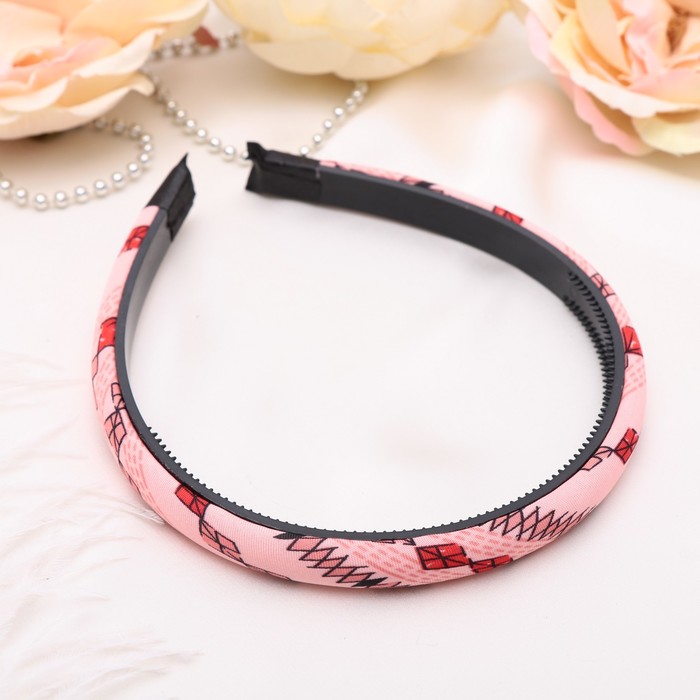 Ободок для волос "Вирджиния" 1 см ромбы, микс