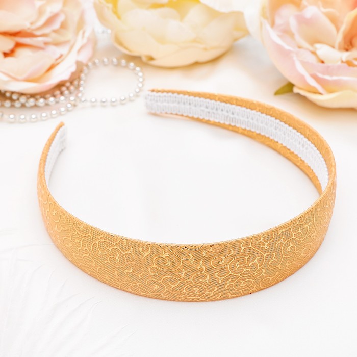 Ободок для волос "Верона" 3 см цветочный узор, микс