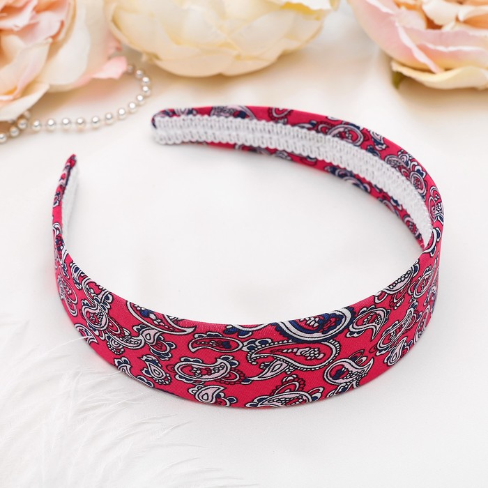 Ободок для волос "Соренто" 3,3 см, индийский огурец, микс