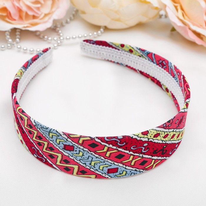 Ободок для волос "Соренто" 3,3 см символы, микс