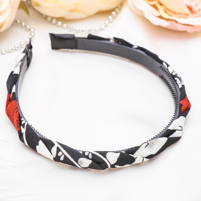Ободок для волос "Лиана" 1 см абстракция, микс