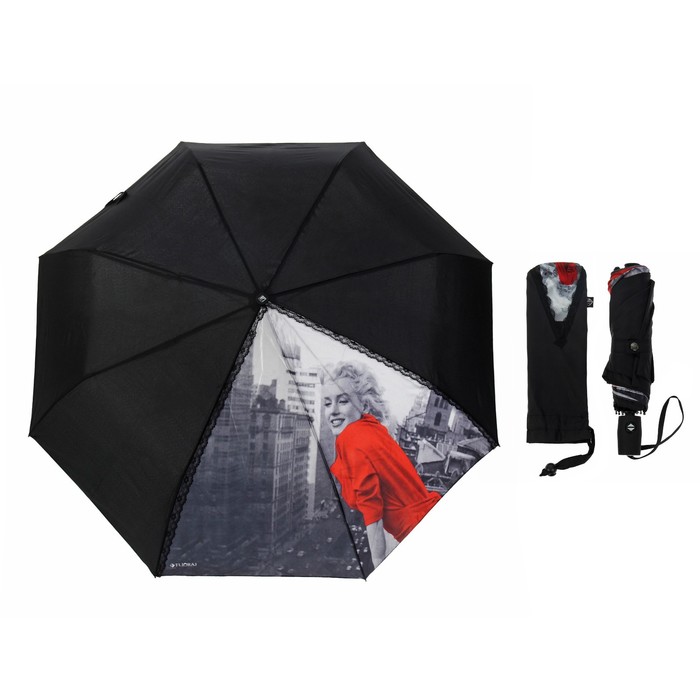 Зонт автоматический "Монохром. Монро", R=51см