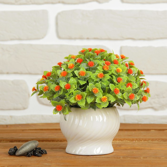 Бонсай в горшке "Нежные цветы" 11*16 см, микс